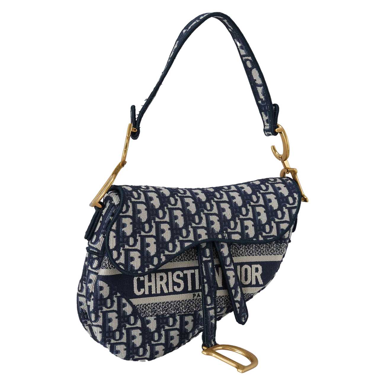CHRISTIAN DIOR(USED)크리스찬디올 M0446 오블리크 새들백 미듐